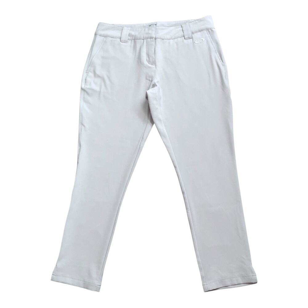 Oakley Golf Pants Womens 12 Gray Stretch Performance Skinny 27" Inseam Pockets